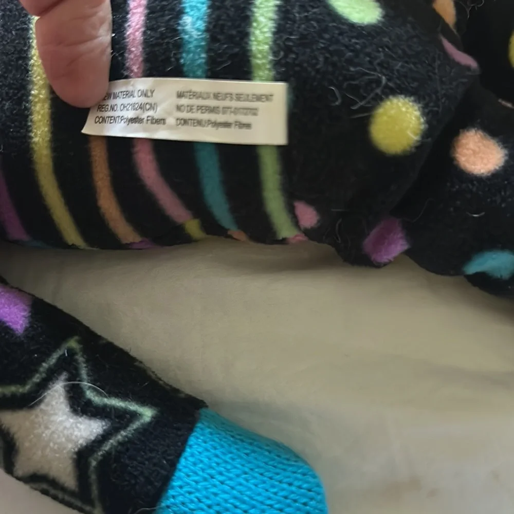 Sock monkey Justice Just for Girls early yo mid 2000’s black purple blue fleece - Picture 12 of 13